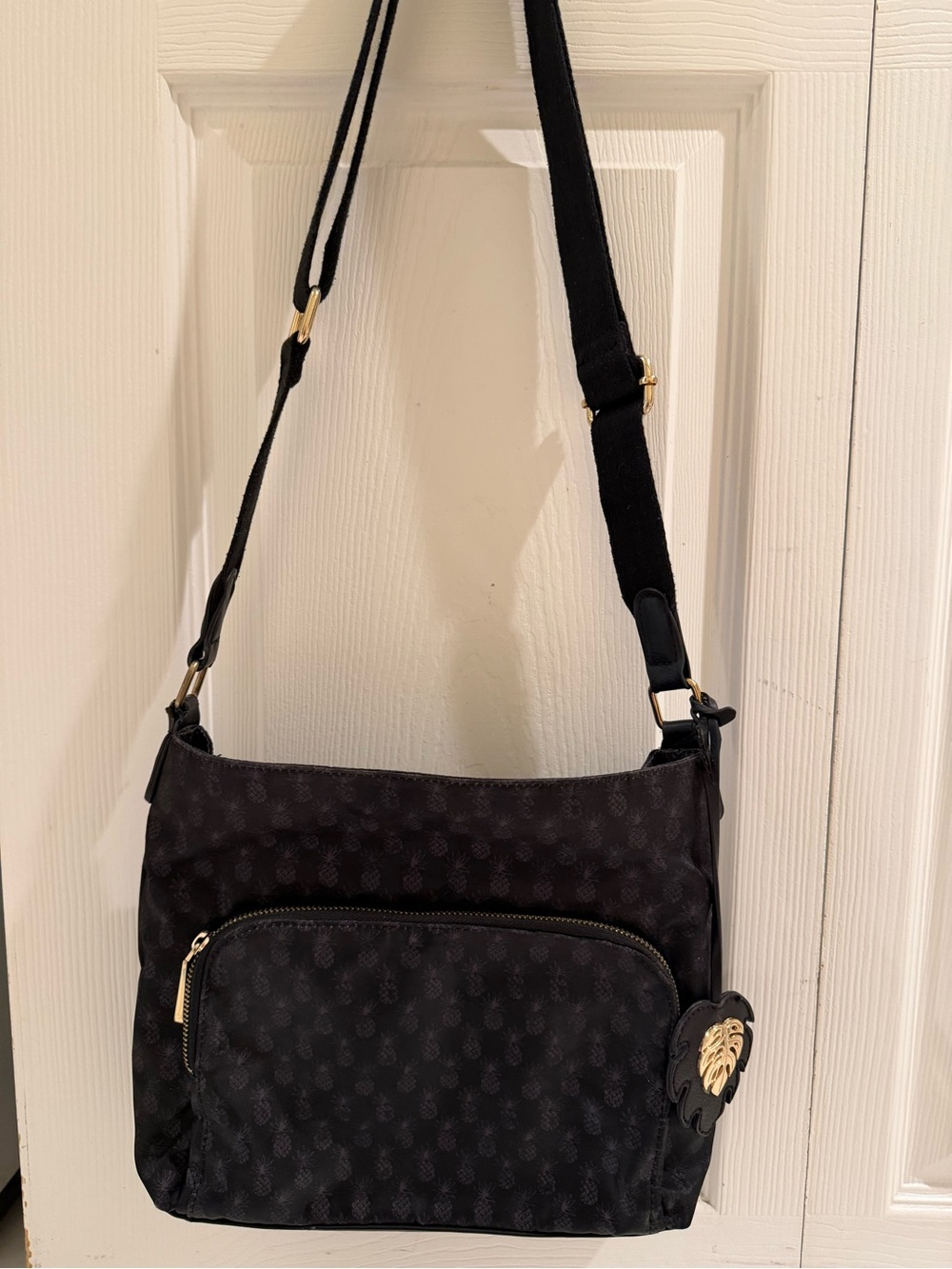 Tommy Bahama Black with Coconuts Crossbody Shoulder Bag